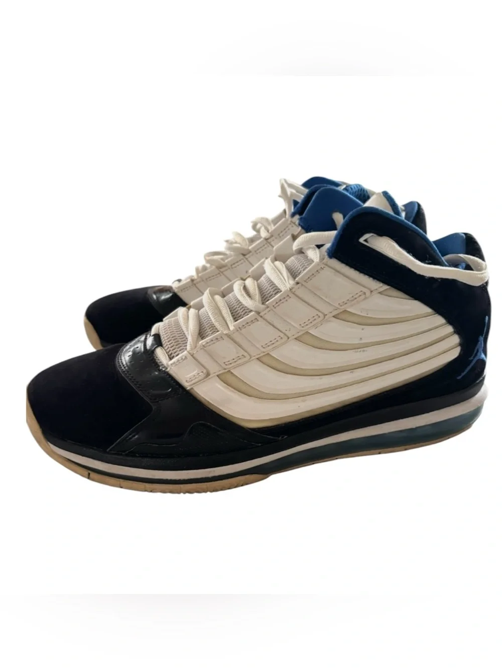 Jordan Navy White Black Big Ups Varsity Roya Sneakers SZ 11.5 Worn 1X Indoors